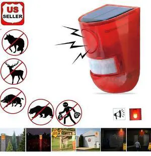 Solar Alarm LED Light Solar Strobe Light Wireless Motion Sensor Detector Outdoor Solar Alarm LED Light Solar Strobe Light Wireless Motion Sensor Detector Outdoor
