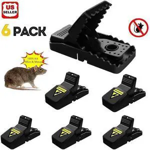 6-PACK Reusable MOUSE TRAPS Rat Trap Rodent Snap Trap Mice Trap Catcher Killer 6-PACK Reusable MOUSE TRAPS Rat Trap Rodent Snap Trap Mice Trap Catcher Killer