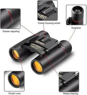 Binoculars 30x60 Zoom Outdoor Travel Compact Folding Telescope Hunting Day/Night Binoculars 30x60 Zoom Outdoor Travel Compact Folding Telescope Hunting Day/Night
