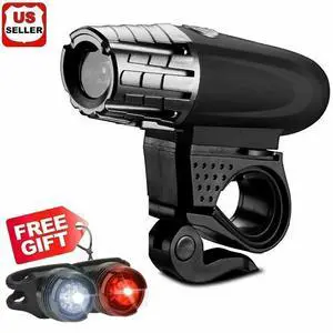 USB Rechargeable Bright LED Bicycle Bike Front Headlight and Rear Tail Light Set USB Rechargeable Bright LED Bicycle Bike Front Headlight and Rear Tail Light Set