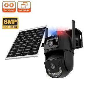 Solar Camera Zoom Dual 6MP Lens Recording Humanoid Tracking Surveillance Camera Solar Camera Zoom Dual 6MP Lens Recording Humanoid Tracking Surveillance Camera
