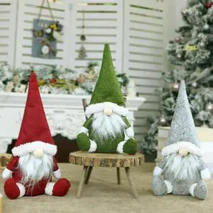 3pcs Christmas Faceless Gnome Santa Plush Dolls Xmas Ornament Toy Table Decor US 3pcs Christmas Faceless Gnome Santa Plush Dolls Xmas Ornament Toy Table Decor US