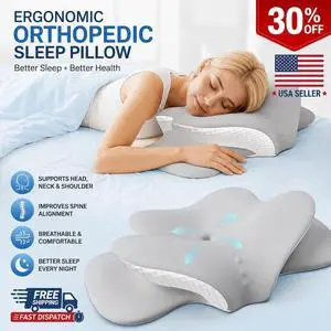 Cervical Memory Foam Pillow for Neck Pain Relief Ergonomic Neck Support Pillows Cervical Memory Foam Pillow for Neck Pain Relief Ergonomic Neck Support Pillows
