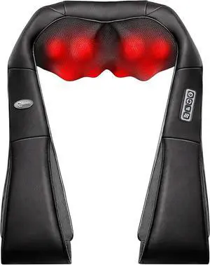 Back Neck and Shoulder Massager with Heat Deep Tissue 3D Kneading Pillow Back Neck and Shoulder Massager with Heat Deep Tissue 3D Kneading Pillow