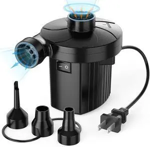 Electric Air Pump for Inflatables,Portable Quick-Fill Air Pump with 3 Nozzles Electric Air Pump for Inflatables,Portable Quick-Fill Air Pump with 3 Nozzles