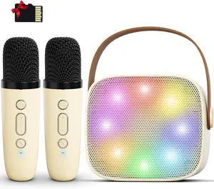 Mini Portable Karaoke Machine Bluetooth 5.0 PA System With 2 Mic Perfect Singing Mini Portable Karaoke Machine Bluetooth 5.0 PA System With 2 Mic Perfect Singing