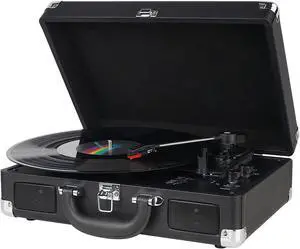 Vinyl Record Player Wireless Turntable Bluetooth 3-Speed Portable Suitcase RCA Vinyl Record Player Wireless Turntable Bluetooth 3-Speed Portable Suitcase RCA