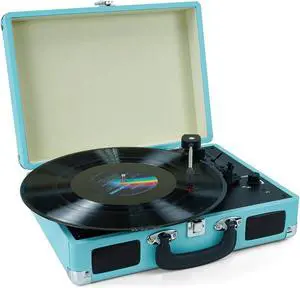 3 Speeds Suitcase Portable Record Player RCA Output Aux 3 Speeds Suitcase Portable Record Player RCA Output Aux