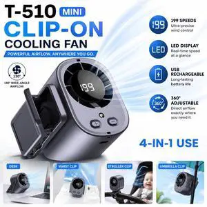 Mini Car Clip-On Air Conditioner Fan with LED Display Portable Mini Cooling fan Mini Car Clip-On Air Conditioner Fan with LED Display Portable Mini Cooling fan