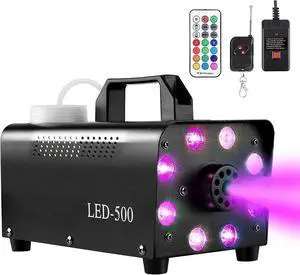 Smoke Machine, Fog Machine 8 LED Lights ,Wireless Remote Controls Smoke Machine, Fog Machine 8 LED Lights ,Wireless Remote Controls