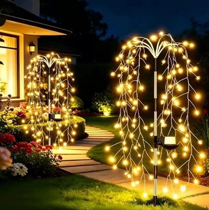 2 PCS Solar Firework Stake Lights 250 LED Garden Outdoor Pathway Lamp Waterproof 2 PCS Solar Firework Stake Lights 250 LED Garden Outdoor Pathway Lamp Waterproof