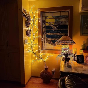 144 LED Enchanted Willow Vine Lights Wall USB Warm White For Indoor Home Decor 144 LED Enchanted Willow Vine Lights Wall USB Warm White For Indoor Home Decor