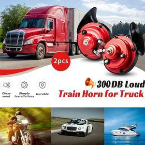 2 Pack 12V High Low Tone Universal Fit Super Loud Car Horn 2 Pack 12V High Low Tone Universal Fit Super Loud Car Horn