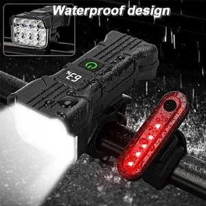 40000LM Rechargeable LED MTB Bicycle Light Racing Bike Front Rear Headlight 40000LM Rechargeable LED MTB Bicycle Light Racing Bike Front Rear Headlight
