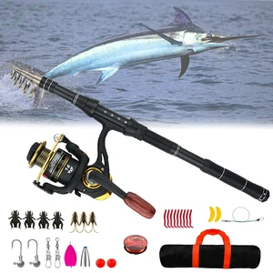 Carbon Fiber Telescopic Fishing Rod Pole Reel Combo Sea Saltwater Freshwater Carbon Fiber Telescopic Fishing Rod Pole Reel Combo Sea Saltwater Freshwater