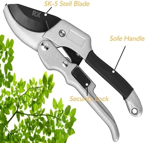 Garden Clippers - Professional SK-5 Steel Pruning Shears Anvil Hand Pruners Garden Clippers - Professional SK-5 Steel Pruning Shears Anvil Hand Pruners