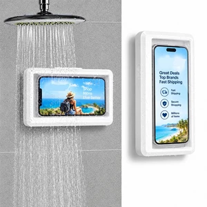 Touchscreen Waterproof Shower Phone Holder 360° Rotating Hands-Free for Bathroom Touchscreen Waterproof Shower Phone Holder 360° Rotating Hands-Free for Bathroom