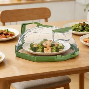 Microwave Splatter Cover Guard w/ Handle For Food, Green Microwave Splatter Cover Guard w/ Handle For Food, Green