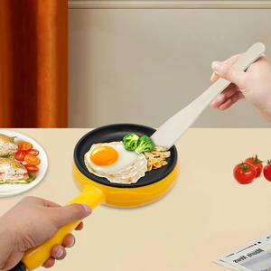 110V Electric Skillet, Non-Stick Yellow Mini Round Frying Pan Stainless Steel 110V Electric Skillet, Non-Stick Yellow Mini Round Frying Pan Stainless Steel