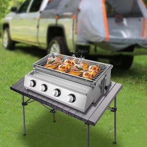 Profession Portable Stainless Steel Smokeless BBQ Grill Ceramic 4 Burners US Profession Portable Stainless Steel Smokeless BBQ Grill Ceramic 4 Burners US