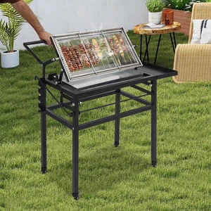 Portable Charcoal Flip Grill with 360 Rotating Basket for Outdoor BBQ Portable Charcoal Flip Grill with 360 Rotating Basket for Outdoor BBQ