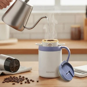 Pour Over Coffee Set Portable Stainless Steel Drip Filter Kit Camping Pour Over Coffee Set Portable Stainless Steel Drip Filter Kit Camping