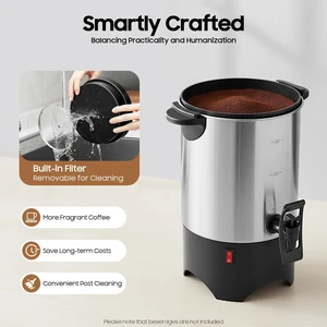 Commercial Stainless Steel Large Coffee Urn Machine Maker Big Office Hot Water Commercial Stainless Steel Large Coffee Urn Machine Maker Big Office Hot Water