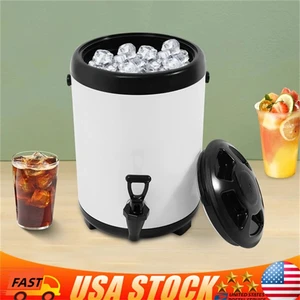 Commercial Coffee Urn Stainless Steel Hot&Cold Dispenser Warmer Fast Brew White Commercial Coffee Urn Stainless Steel Hot&Cold Dispenser Warmer Fast Brew White