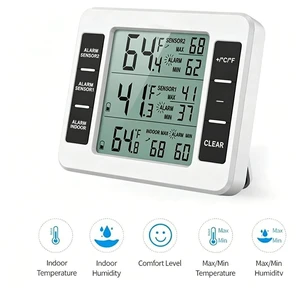 Wireless Digital Refrigerator Freezer Thermometer Temp Alarm Dual Sensor NEW Wireless Digital Refrigerator Freezer Thermometer Temp Alarm Dual Sensor NEW