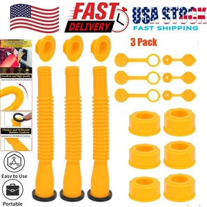 3PACK For Old Gas Can Fill Fuel Diesel Water Jug Replacement Spout with Vent Kit 3PACK For Old Gas Can Fill Fuel Diesel Water Jug Replacement Spout with Vent Kit