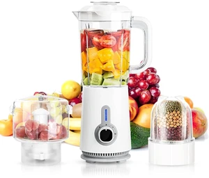 8-Piece 3 in 1 Blender Food Processor Set 380W 42oz Smoothie Maker Meat Chopper 8-Piece 3 in 1 Blender Food Processor Set 380W 42oz Smoothie Maker Meat Chopper