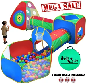 Fun Gift Kids Ball Pit Play Tents, Tunnels, Dart &Target Walls Fun Gift Kids Ball Pit Play Tents, Tunnels, Dart &Target Walls
