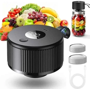 Electric Mason Jar Vacuum Sealer 3in1 Rechargeable for Wide Regular Mouth Jars Electric Mason Jar Vacuum Sealer 3in1 Rechargeable for Wide Regular Mouth Jars