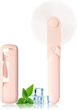 Portable Handheld Fan, 2 IN 1 Mini Hand Fan 2-Speed Rechargeable Foldable Fans Portable Handheld Fan, 2 IN 1 Mini Hand Fan 2-Speed Rechargeable Foldable Fans