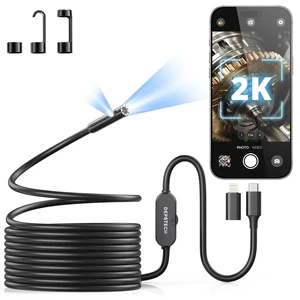 2K Waterproof Endoscope for Phone - Dual Lens, 16.5ft Flexible, Compact Design 2K Waterproof Endoscope for Phone - Dual Lens, 16.5ft Flexible, Compact Design