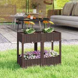 Outsunny Raised Garden Bed with Legs, Self Watering Elevated Planter Boxes Outsunny Raised Garden Bed with Legs, Self Watering Elevated Planter Boxes