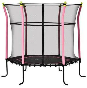 Kids Trampoline Mini Bouncer Jumper w/ Enclosure Net Indoor Kids Trampoline Mini Bouncer Jumper w/ Enclosure Net Indoor