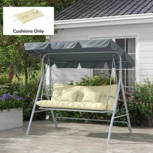 Set of 4 Patio Chair Cushions for Seat, Back, with Pillows, Cream White Set of 4 Patio Chair Cushions for Seat, Back, with Pillows, Cream White