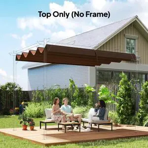 Retractable Pergola Canopy, Sun Shade Cover for 10' x 7' Pergola Retractable Pergola Canopy, Sun Shade Cover for 10' x 7' Pergola