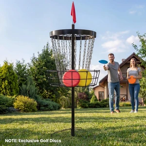 Soozier 24-Chain Practice Basket for Disc Golf Target Stand Black & Silver Soozier 24-Chain Practice Basket for Disc Golf Target Stand Black & Silver