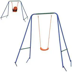2 In 1 Toddler Swing Set with Safety Harness for Baby, Kids 2 In 1 Toddler Swing Set with Safety Harness for Baby, Kids