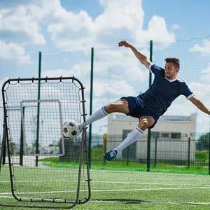 Foldable Football Rebounder Net with Target Zone, Black Foldable Football Rebounder Net with Target Zone, Black
