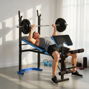 Adjustable Weight Bench with Leg Developer Barbell Rack for Home Gym Fitness Adjustable Weight Bench with Leg Developer Barbell Rack for Home Gym Fitness