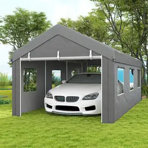 10' x 20' Heavy Duty Carport with 6 Window and 2 Doors 10' x 20' Heavy Duty Carport with 6 Window and 2 Doors