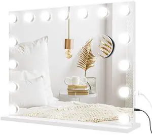 Hollywood Makeup Mirror with Lights, 22.8" x 18.9" Vanity Mirror Hollywood Makeup Mirror with Lights, 22.8" x 18.9" Vanity Mirror
