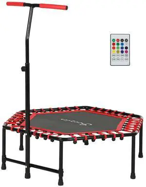 45" Rebounder Trampoline with LED Light & Adjustable Handle 45" Rebounder Trampoline with LED Light & Adjustable Handle