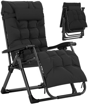 Reclining Zero Gravity Chair with Adjustable Backrest, Black Reclining Zero Gravity Chair with Adjustable Backrest, Black