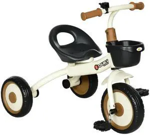 Tricycle for Kids 2-5 Years, Toddler Bike, White Tricycle for Kids 2-5 Years, Toddler Bike, White