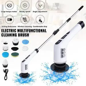 9-Heads Electric Spin Scrubber Cordless Bathtub Power Scrubber Cleaning Brush 9-Heads Electric Spin Scrubber Cordless Bathtub Power Scrubber Cleaning Brush