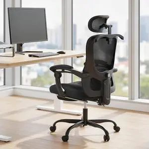 Ergonomic Office Chair, High Back Mesh Computer Desk Chair, Black Ergonomic Office Chair, High Back Mesh Computer Desk Chair, Black